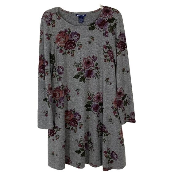 Architect  Dress Womens XL  Floral Mini Swing A Line Stretch Boho cottagecore - Picture 1 of 7